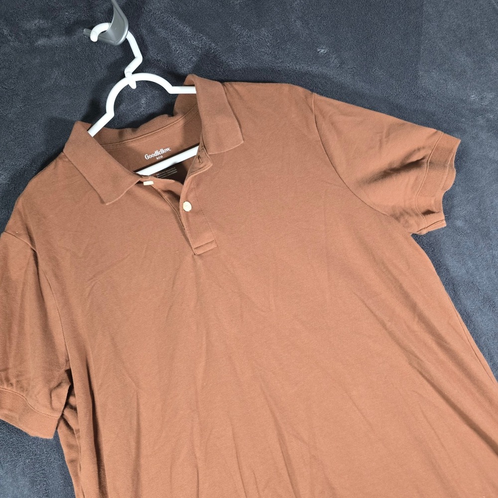 Goodfellow & Co. Every Wear Polo Shirt Short Sleeve‎ Casual Brown Large